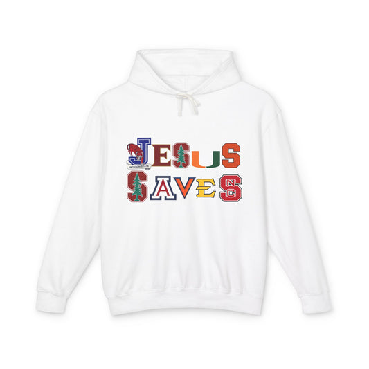 College Jesus Saves Hoodie .